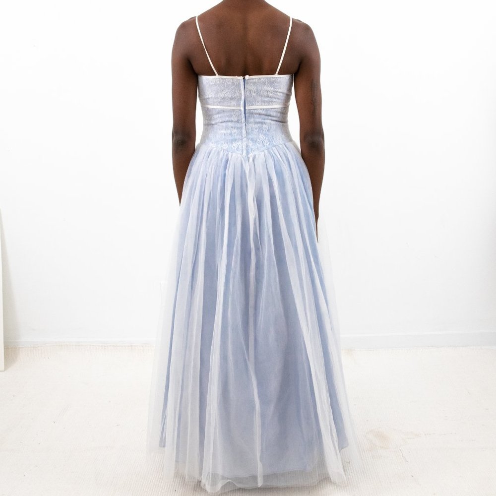 Vintage 90s 2 Cinderella Ball Gown Dress Blue - Picture 5 of 9